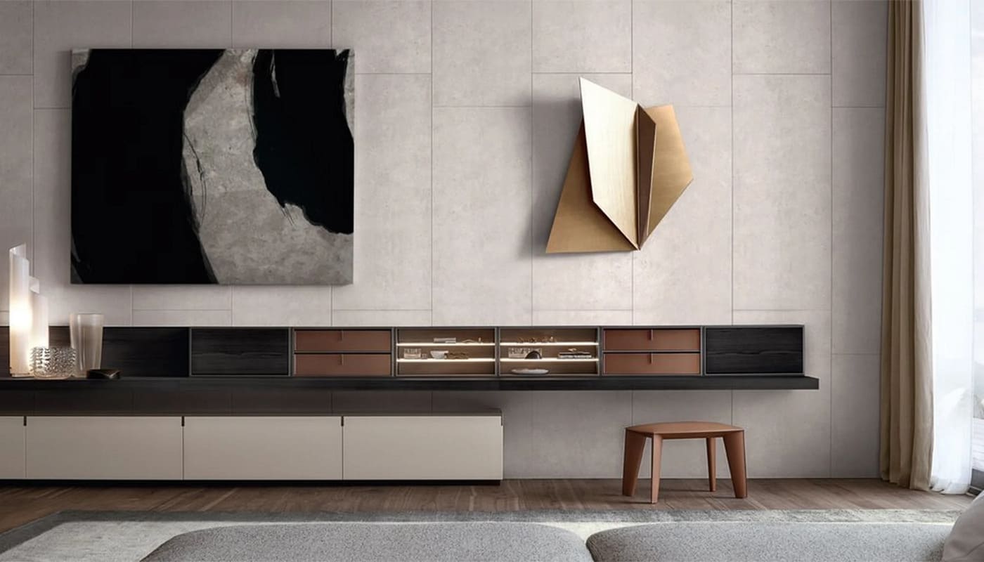 Shelving unit Poliform Quid в интерьере