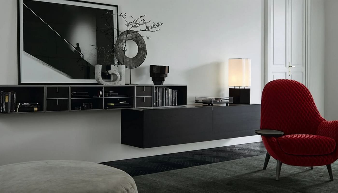 Shelving unit Poliform Quid в интерьере