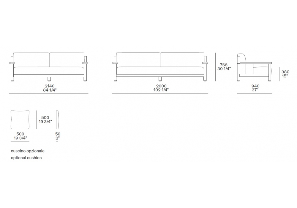 Outdoor sofa Poliform Ketch в интерьере