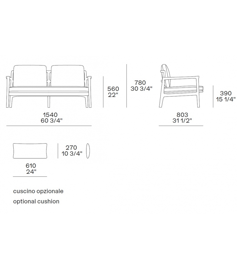 Outdoor sofa Poliform Magnolia в интерьере