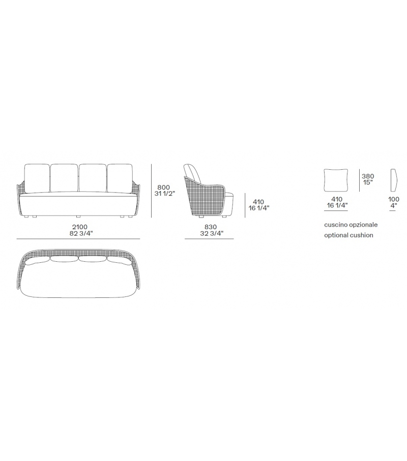 Outdoor sofa Poliform Mad Out в интерьере