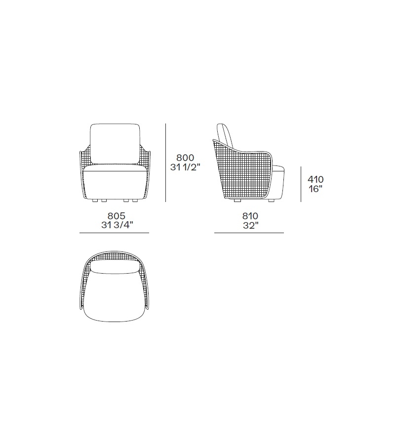 Outdoor armchair Poliform Mad Out в интерьере