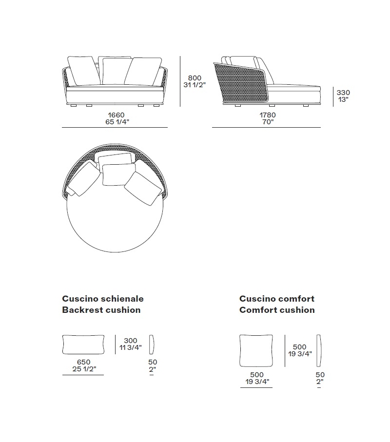 Outdoor sofa Poliform Soori в интерьере