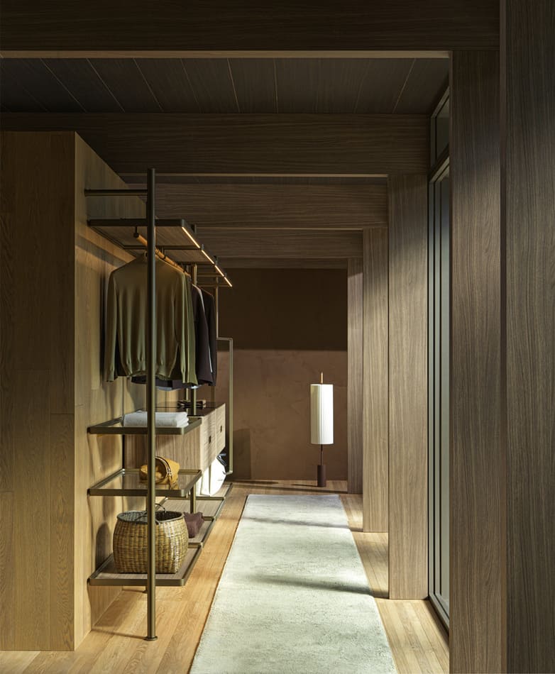 Walk-in closet Molteni Hector Night в интерьере