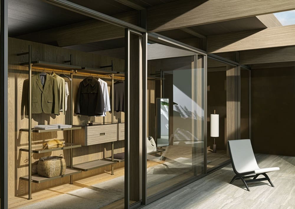Walk-in closet Molteni Hector Night в интерьере