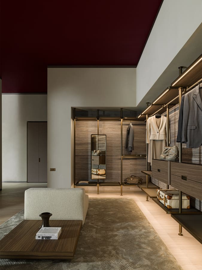 Walk-in closet Molteni Hector Night в интерьере