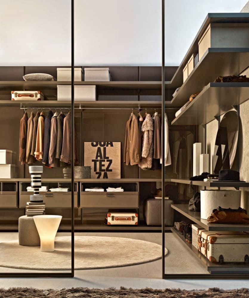 Walk-in closet Molteni Dwell в интерьере