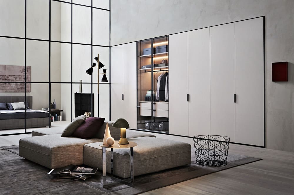 Walk-in closet Molteni Gliss Master-Grip в интерьере