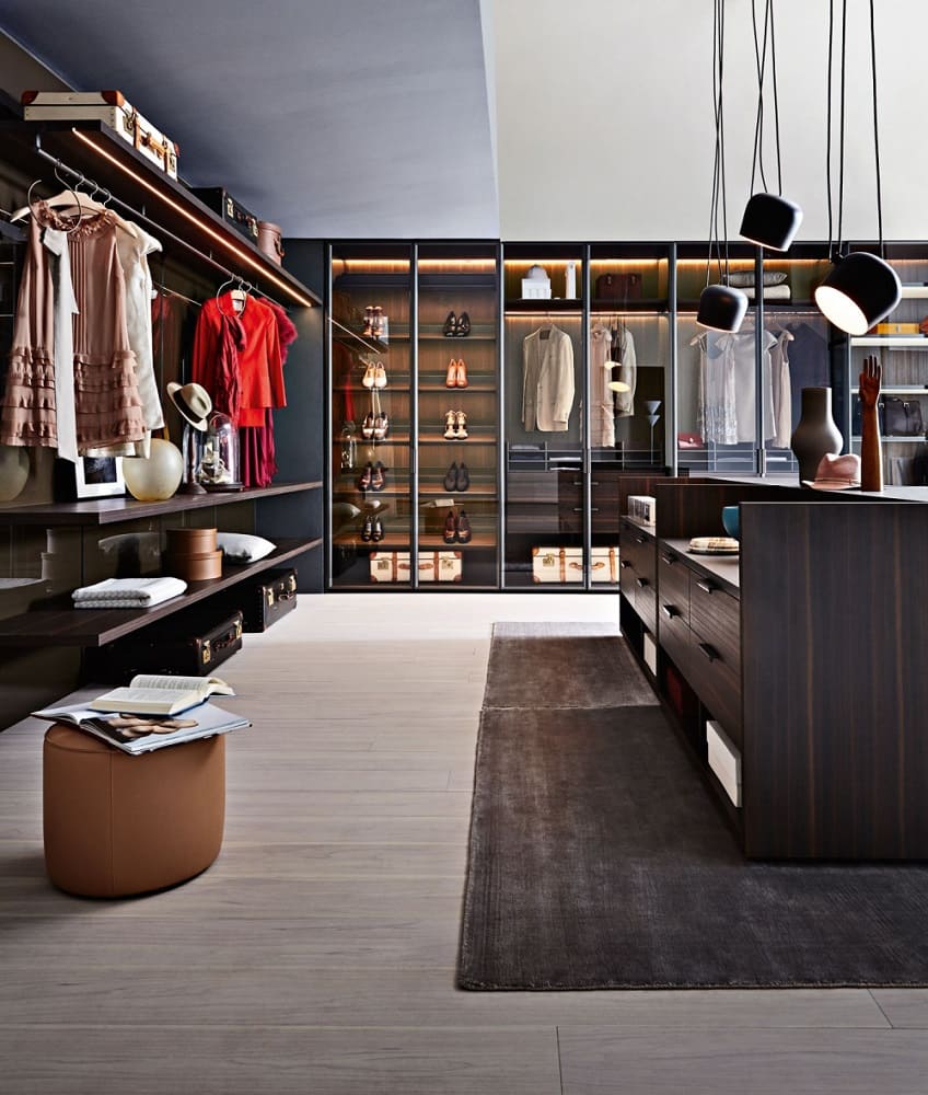 Walk-in closet Molteni Gliss Master-Window в интерьере