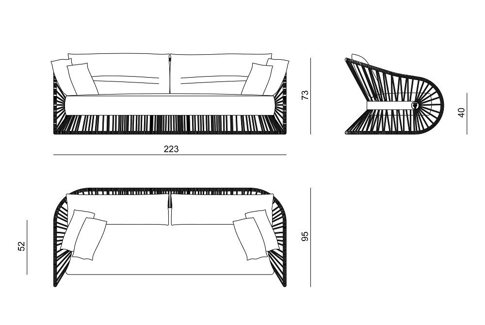 Outdoor sofa Visionnaire Stankar в интерьере