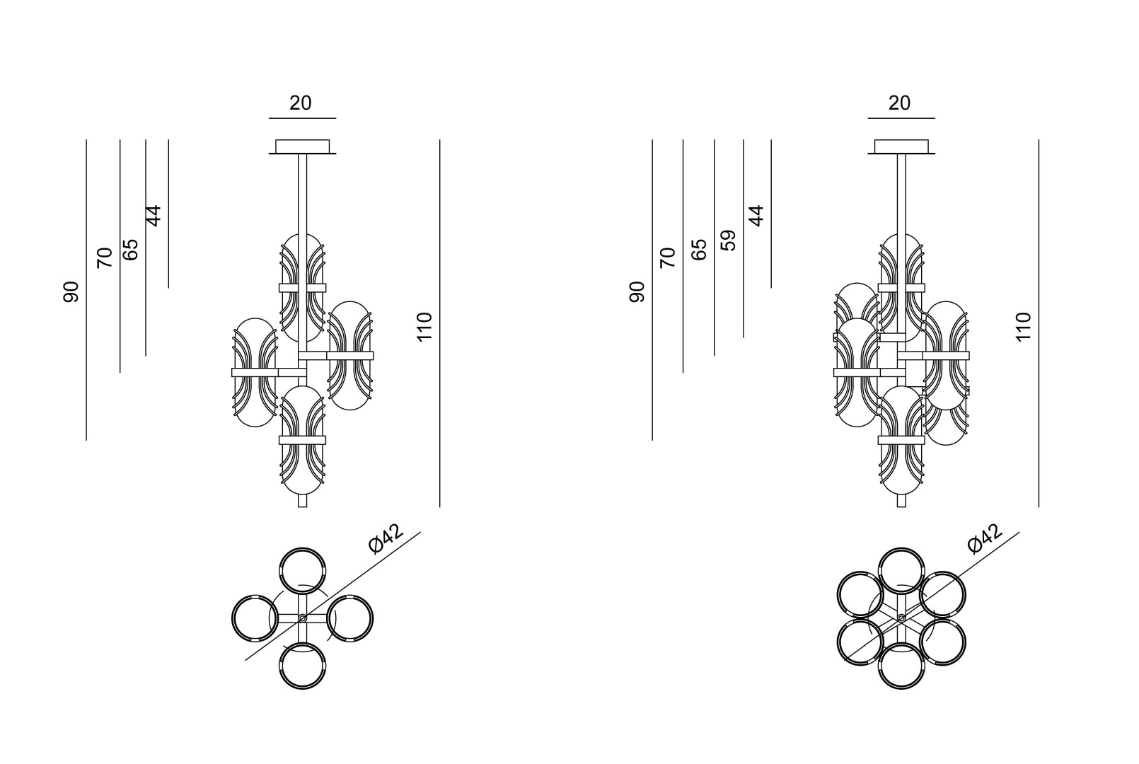 Chandelier Visionnaire Floro в интерьере