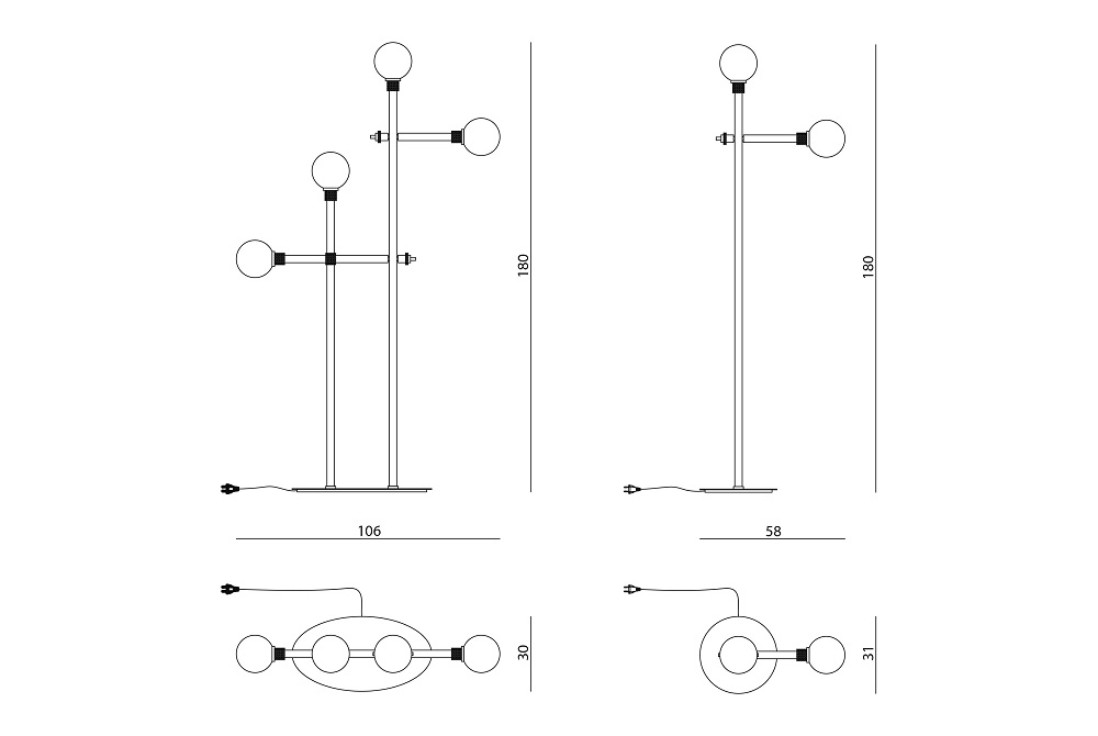 Floor lamp Visionnaire Alpha в интерьере