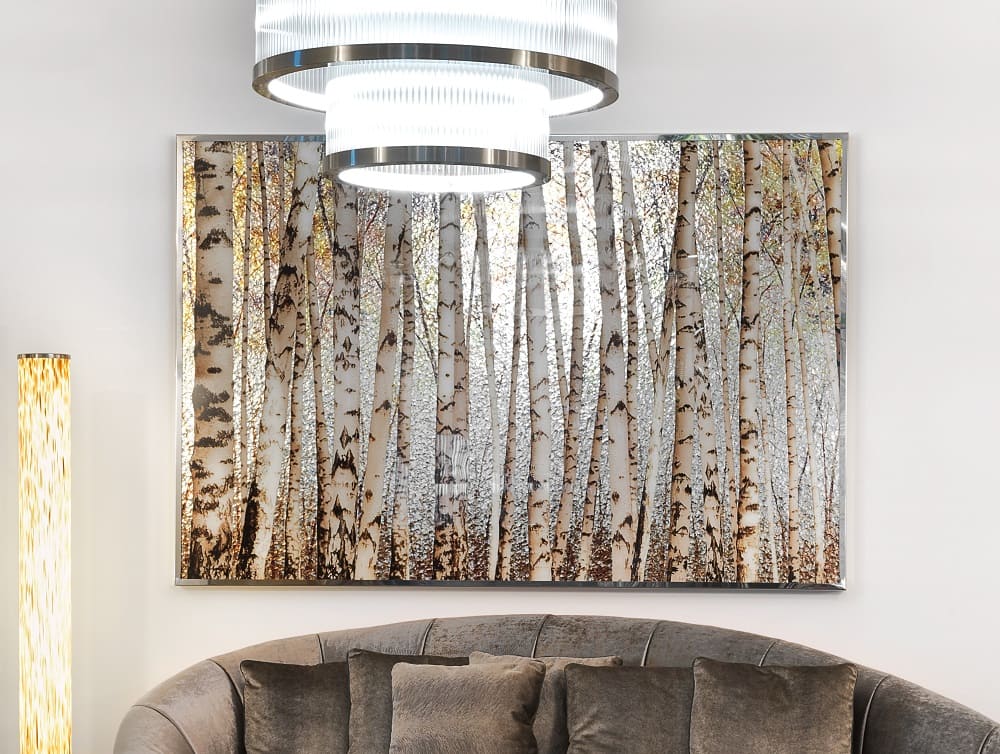Painting Visionnaire Birches в интерьере