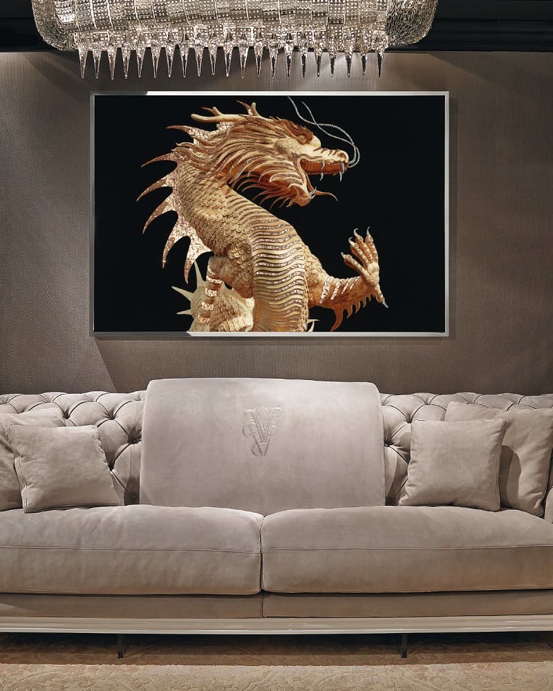 Painting Visionnair Dragone в интерьере