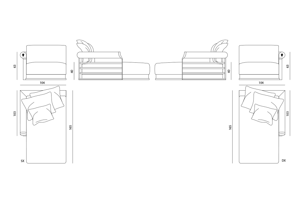 Outdoor daybed Visionnaire Galloway в интерьере