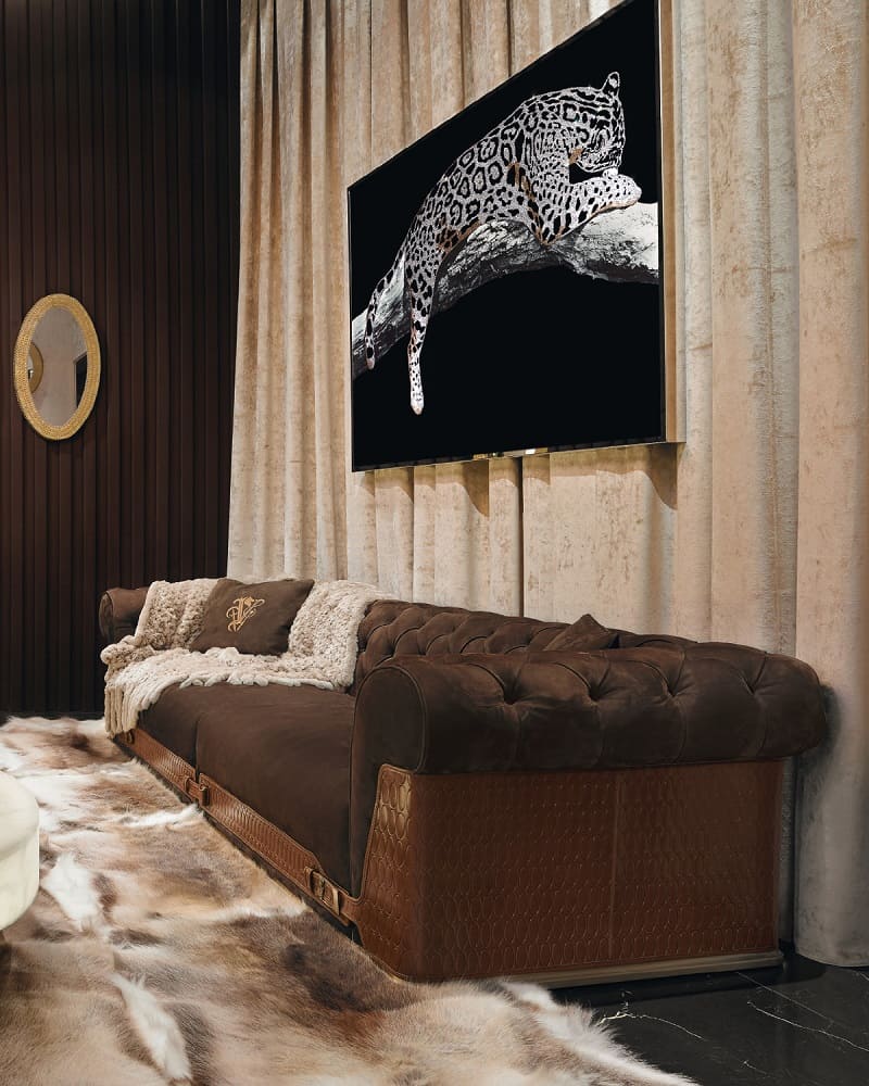 Painting Visionnaire Leopardo в интерьере