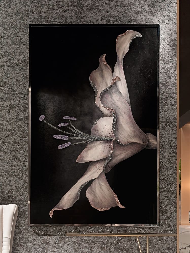 Painting Visionnaire Lilium Fossile в интерьере