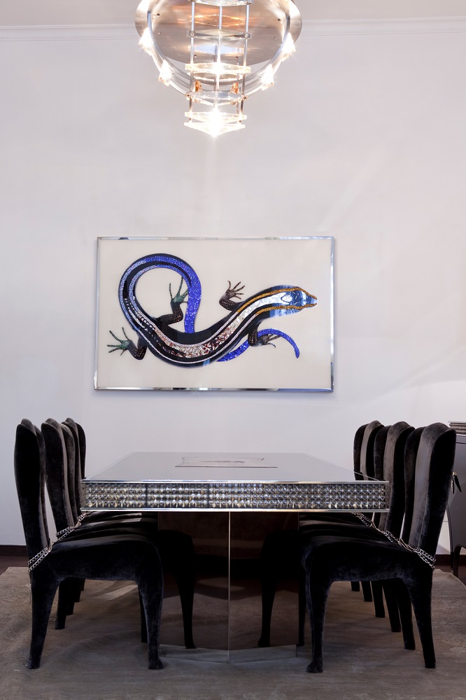 Painting Visionnaire Lucertola в интерьере