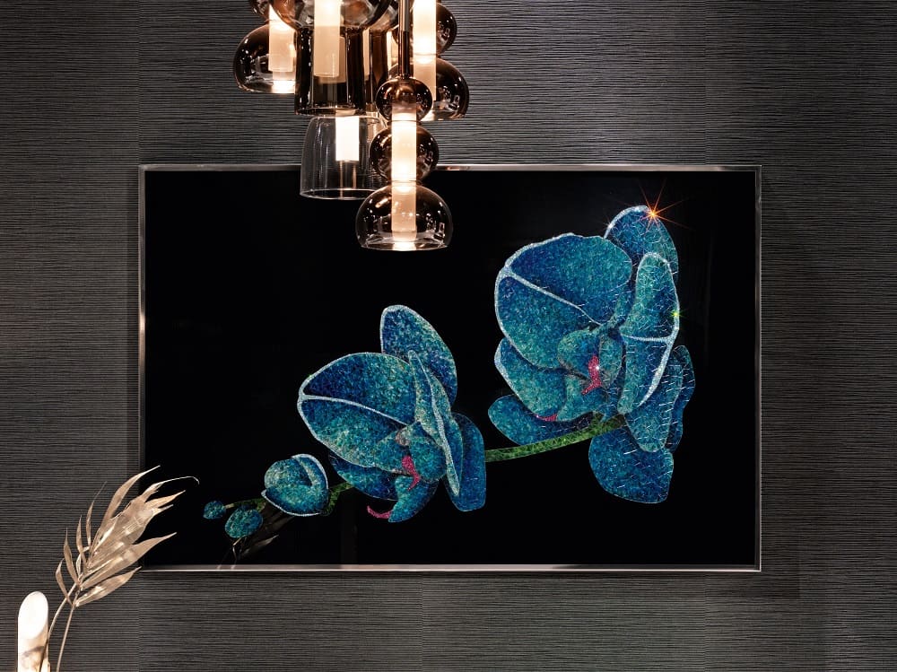 Painting Visionnaire Orchidea Blu в интерьере