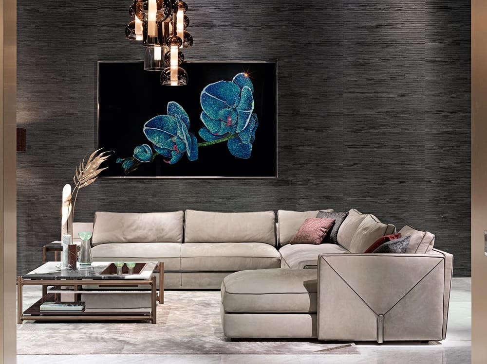 Painting Visionnaire Orchidea Blu в интерьере