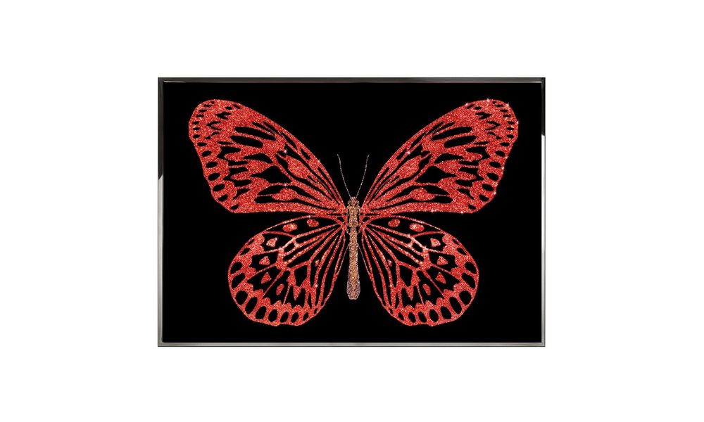 Painting Visionnaire Red Butterfly