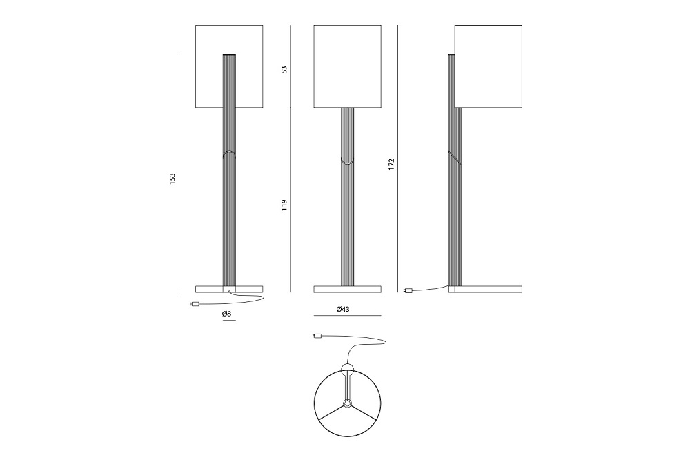 Floor lamp Visionnaire Stilo в интерьере