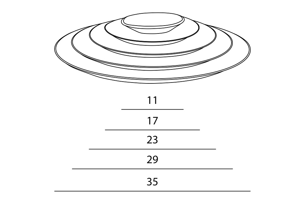 Set тарелок Visionnaire Stratigrafica в интерьере