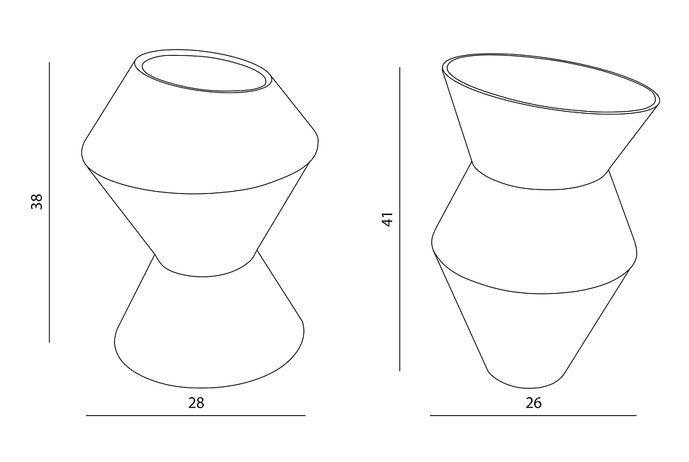 Set of vases Visionnaire Swing в интерьере