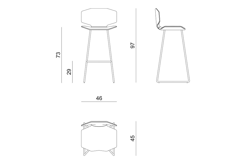 Bar stool Visionnaire Albatros в интерьере