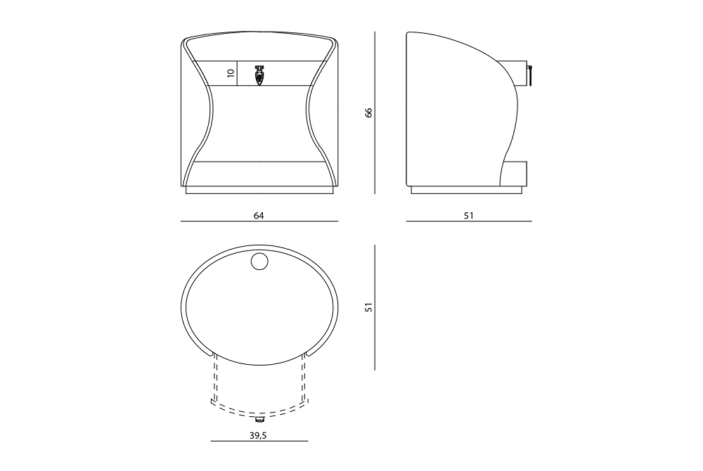 Nightstand Visionnaire Alice в интерьере