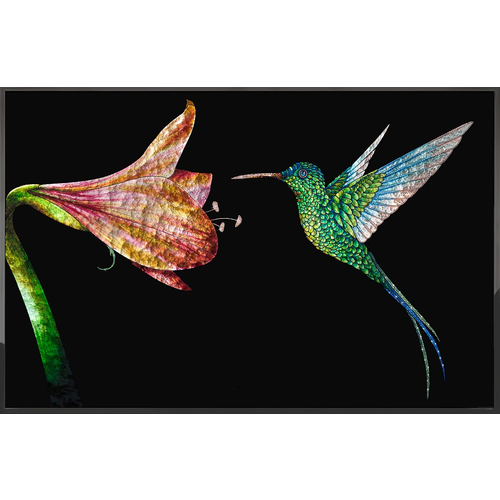 Painting Visionnaire Colibri in Fiore