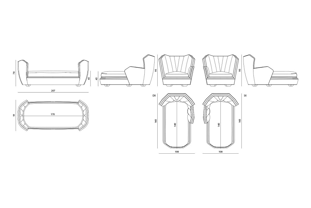 Bench Visionnaire Hemingway в интерьере