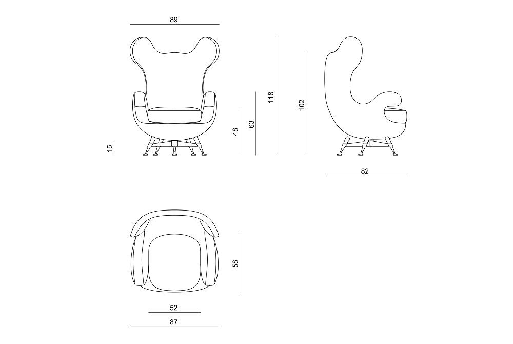 Armchair Visionnaire Kosmo Anniversary в интерьере