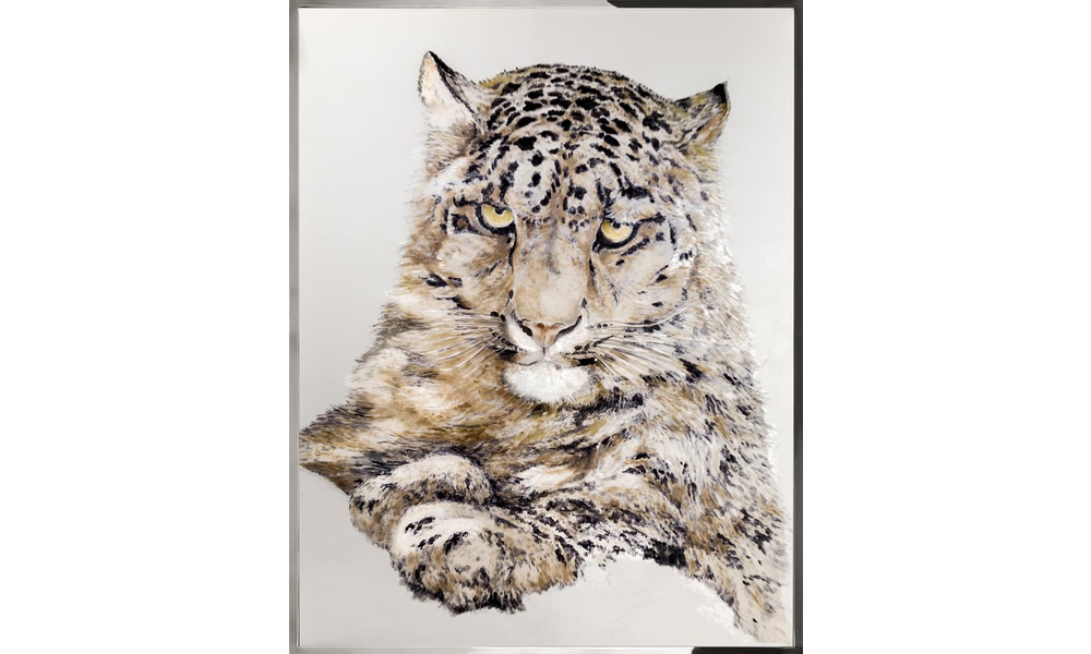 Painting Visionnaire Leopardo Delle Nevi