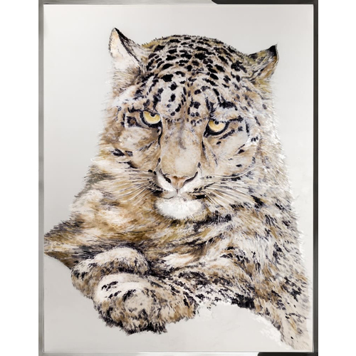 Painting Visionnaire Leopardo Delle Nevi