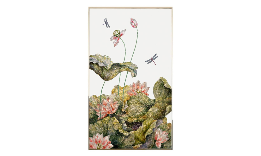 Painting Visionnaire Lotus and Dragonfly 2