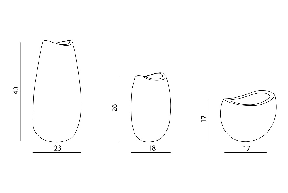 Set of vases Visionnaire Marea в интерьере