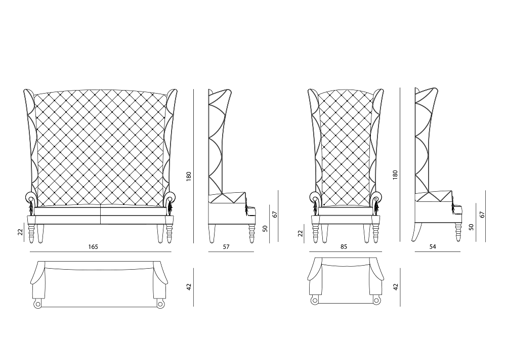 Sofa Visionnaire Siegfrid Capitonne в интерьере