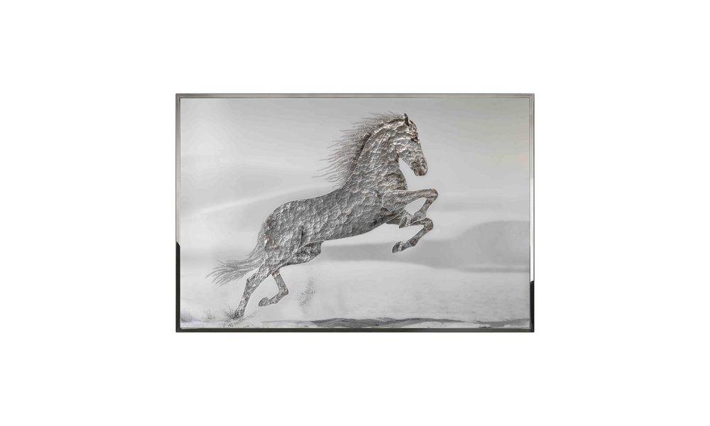 Painting Visionnaire Silver Horse