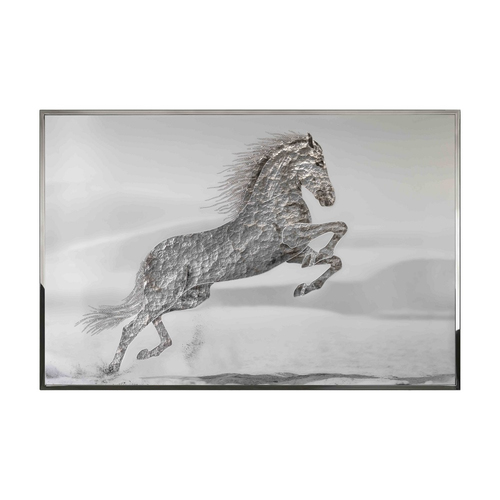 Painting Visionnaire Silver Horse