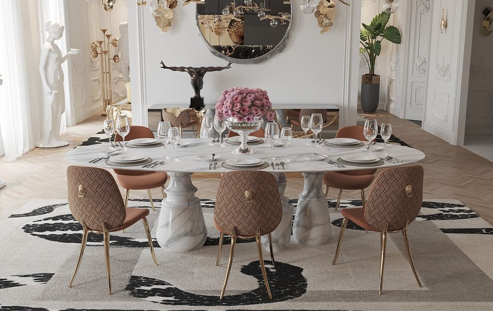 Dining table Boca Do Lobo Pietra Oval XL в интерьере