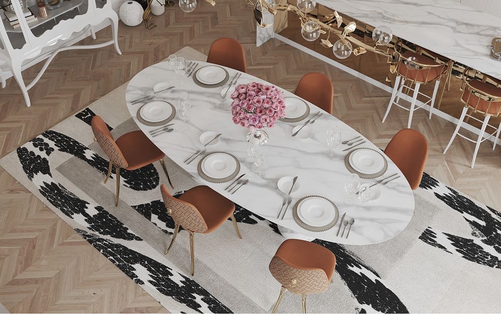 Dining table Boca Do Lobo Pietra Oval XL в интерьере