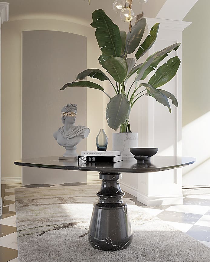 Dining table Boca Do Lobo Pietra Square в интерьере
