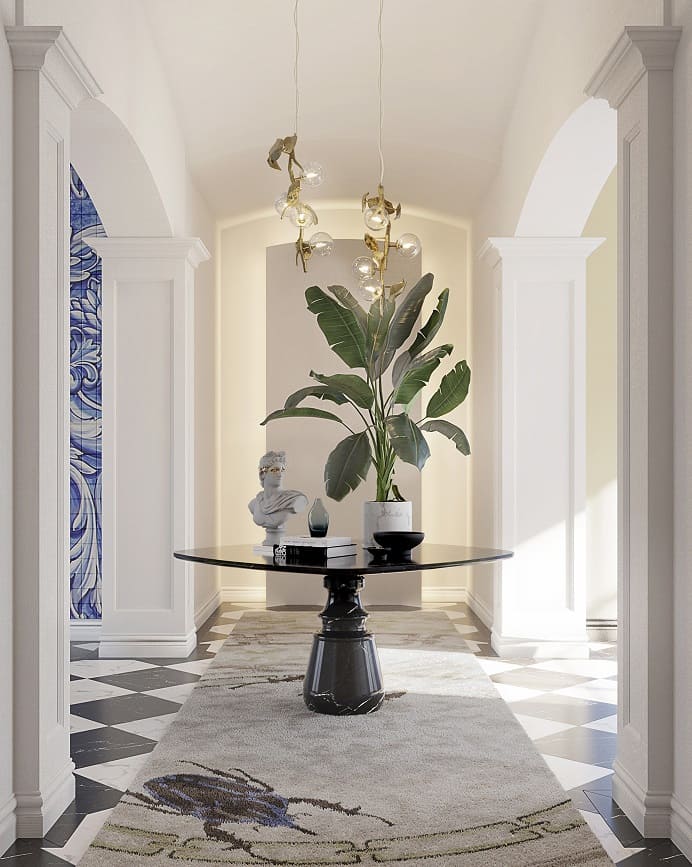 Dining table Boca Do Lobo Pietra Square в интерьере