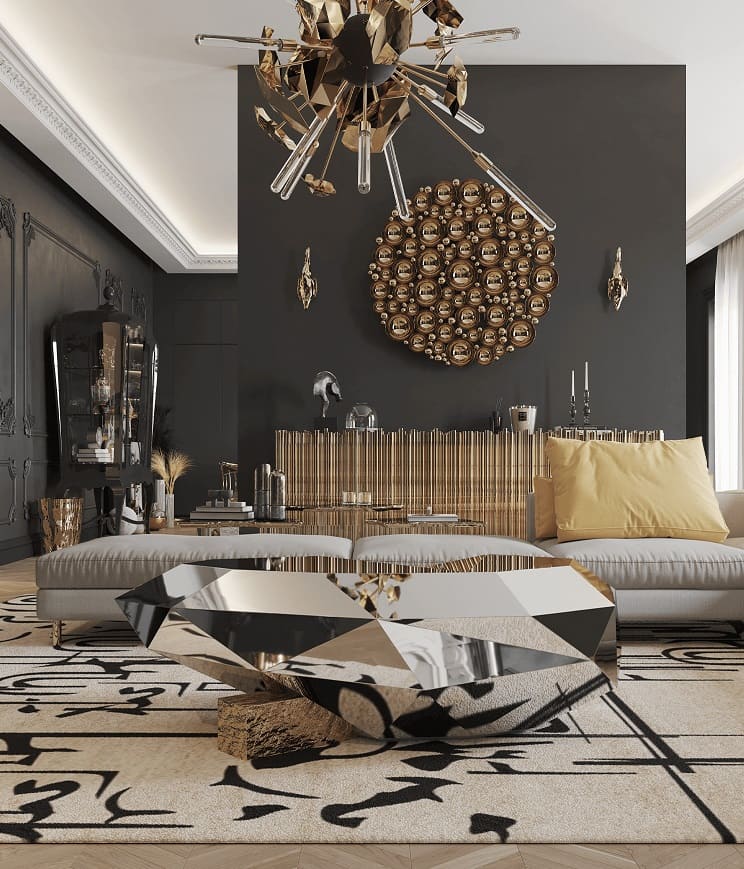Coffee table Boca Do Lobo Diamond в интерьере