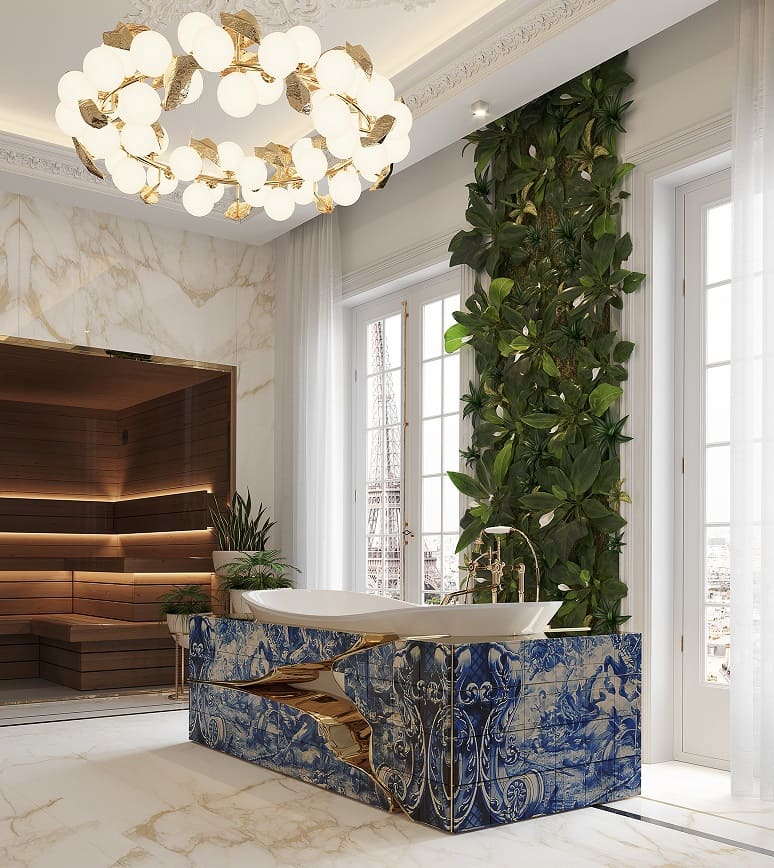 Pendant light Boca Do Lobo Hera Round I в интерьере