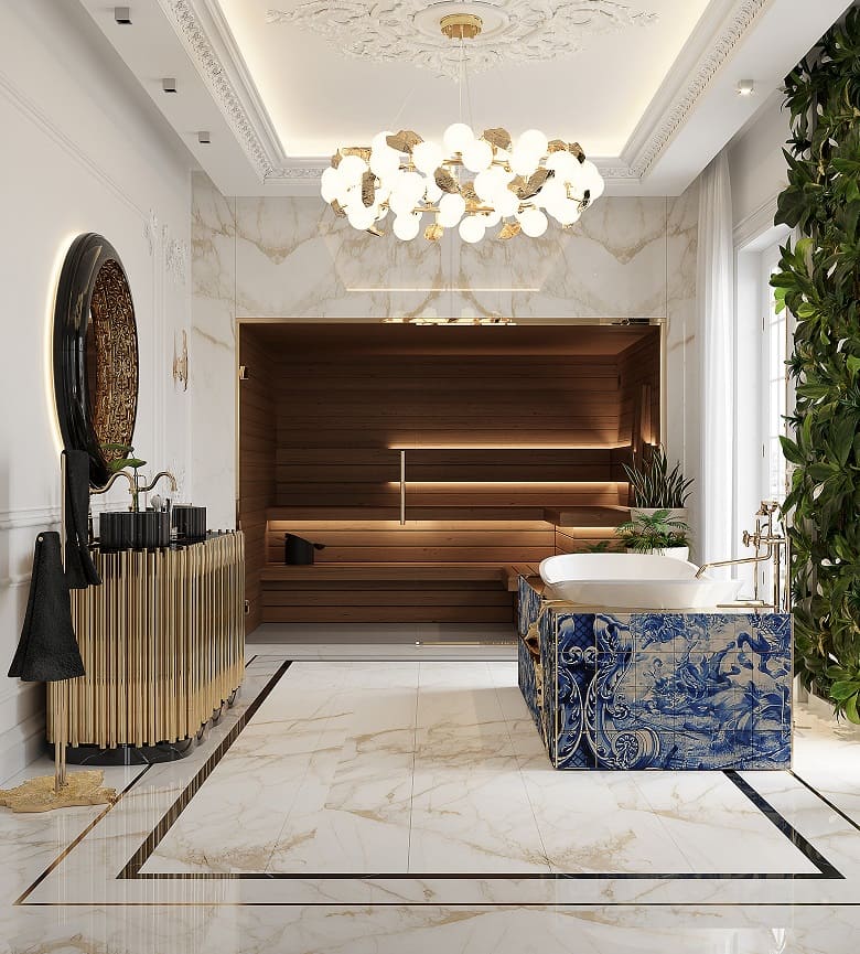 Pendant light Boca Do Lobo Hera Round I в интерьере