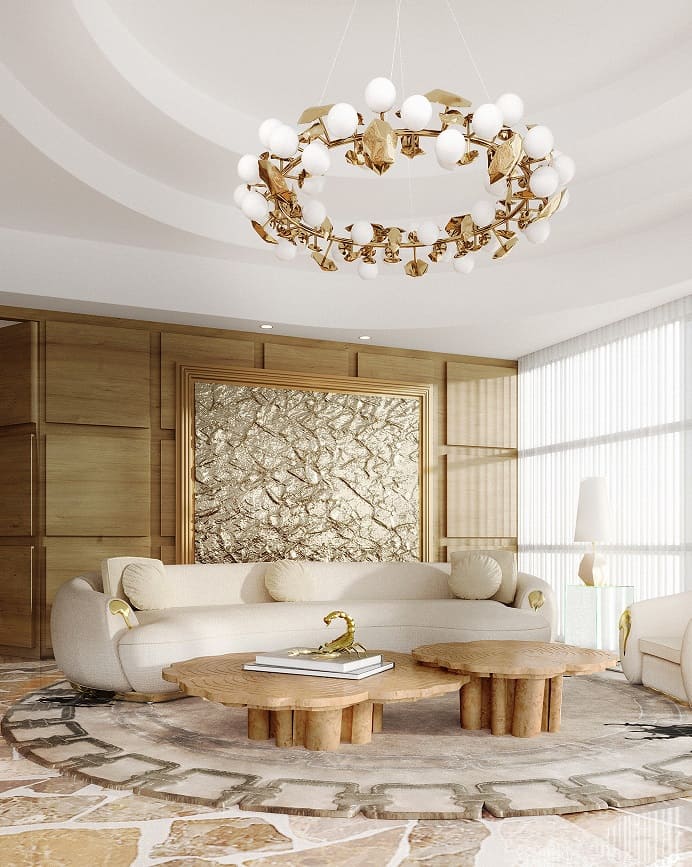 Pendant light Boca Do Lobo Hera Round I в интерьере