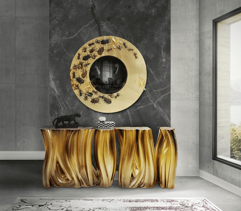 Mirror Boca Do Lobo Convex Metamorphosis в интерьере