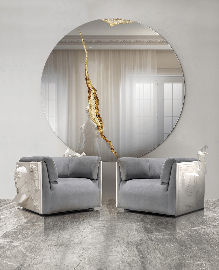 Mirror Boca Do Lobo Lumiere Round II в интерьере